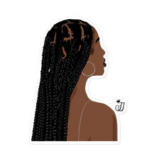 Load image into Gallery viewer, Black Girl In Her Braids Sticker