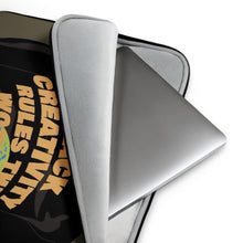 Load image into Gallery viewer, Black Creativity Rules The World Laptop Sleeve
