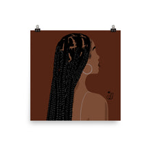 Load image into Gallery viewer, Black Girl In Her Braids Poster
